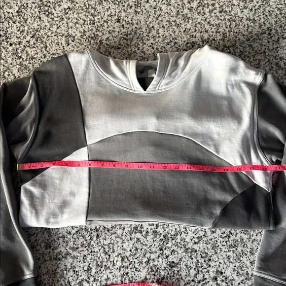 Lululemon All Yours Gray & Black Colourblock 100% Cotton Terry Hoodie w/Pockets - Picture 13 of 13